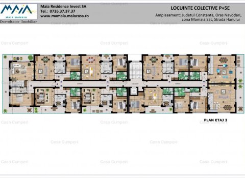 *MaiaMamaia.ro* 2 Camere Mamaia Nord vedere frontala la Mare PROMO