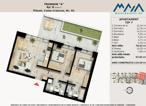 Apartament 3 Camere Premium | Calea Craiovei | Ultracentral