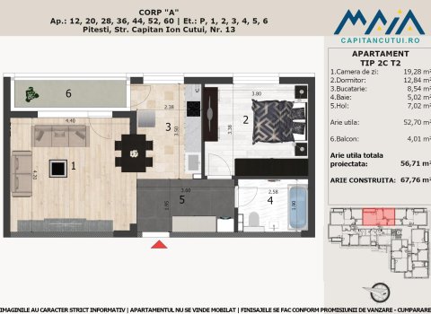 2 Camere | Finisaje Premium | Negru Voda | Central | Langa padure