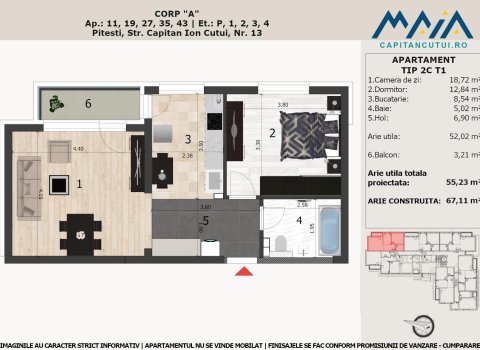 Apartament nou | Finisaje premium | Pitesti Negru Voda | Central | Langa padure