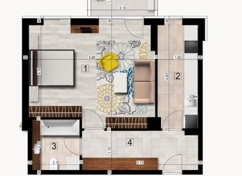 STUDIO DE LUX MOBILAT SI UTILAT | SECTOR 1 | BANEASA | METROU
