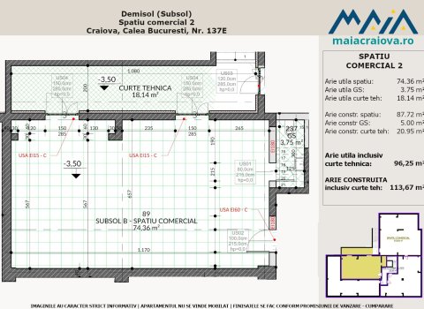Spatiu Comercial | Stradal Calea Bucuresti | Craiova | de inchiriat