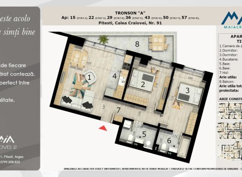Apartament 3 Camere | Pitesti Ultracentral | Finisaje Premium | Comision Zero