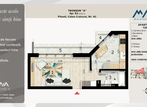 Studio | Finisaje Premium | Bloc Nou | Calea Craiovei Pitesti | Ultracentral